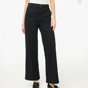 J.Crew Wide Leg Sailor Chino Black Pants Size 4P